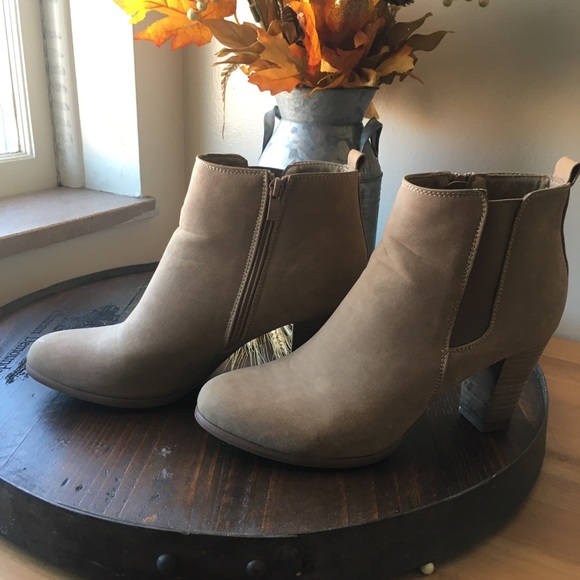 Suede Like Tan Bootie - Picture 2 of 5